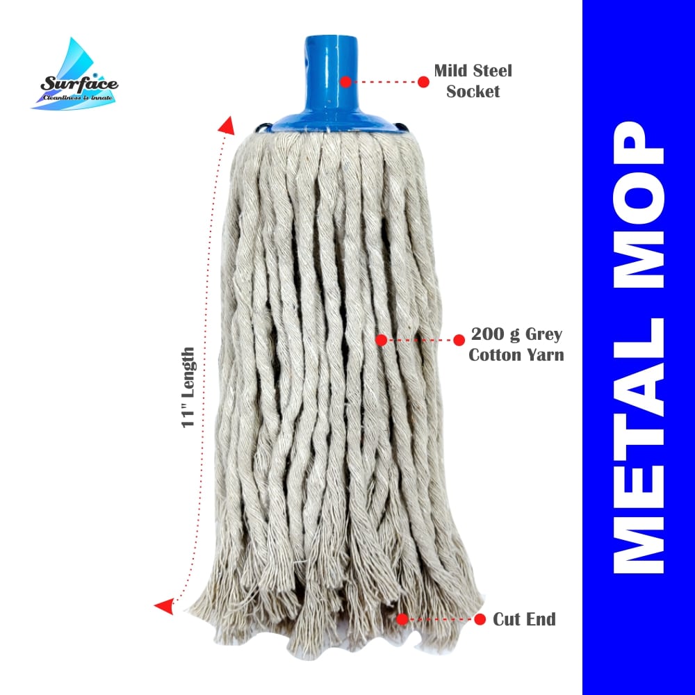 S200 - Sure Cotton Mop With Mild Steel Socket, 200g ( Medium )